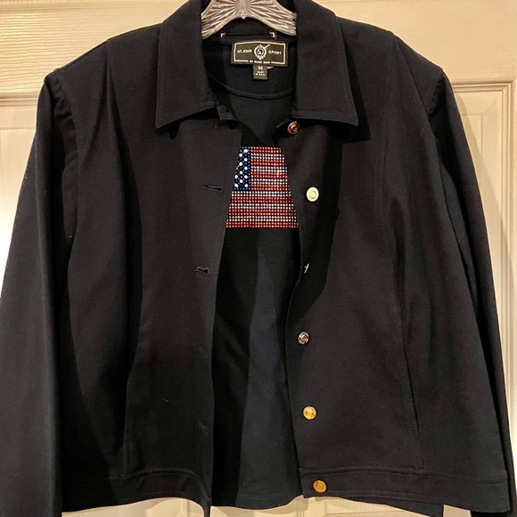 St John Sport USA Flag Jacket /T Shirt - Picture 2 of 5
